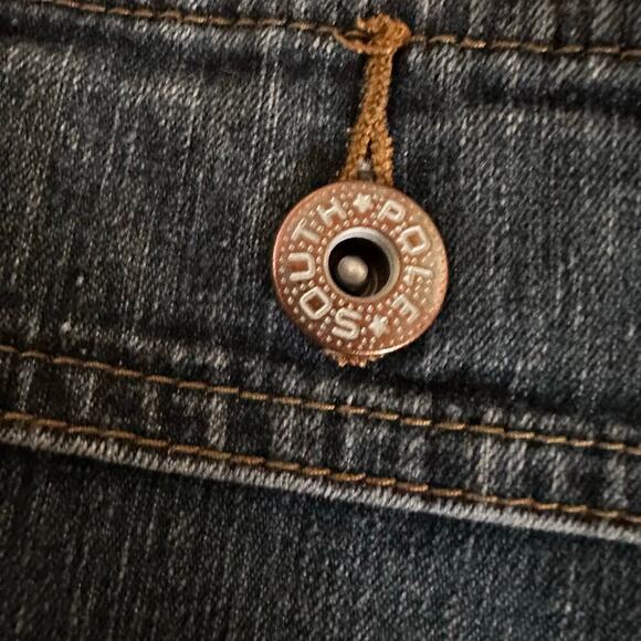 Southpole Womens Flare Jeans‎ Cargo Pockets Denim Stretch Dark Wash Blue Size 7 - Picture 16 of 16